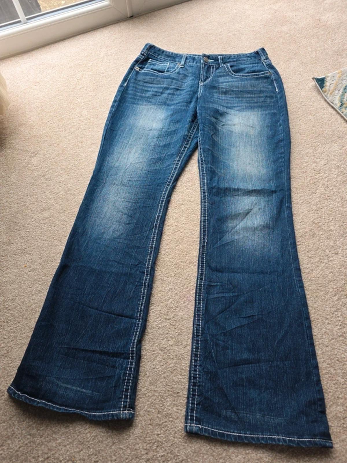 Vintage Y2K Maurices Mid Rise Bootcut Jeans UK Size 12/14 Tall