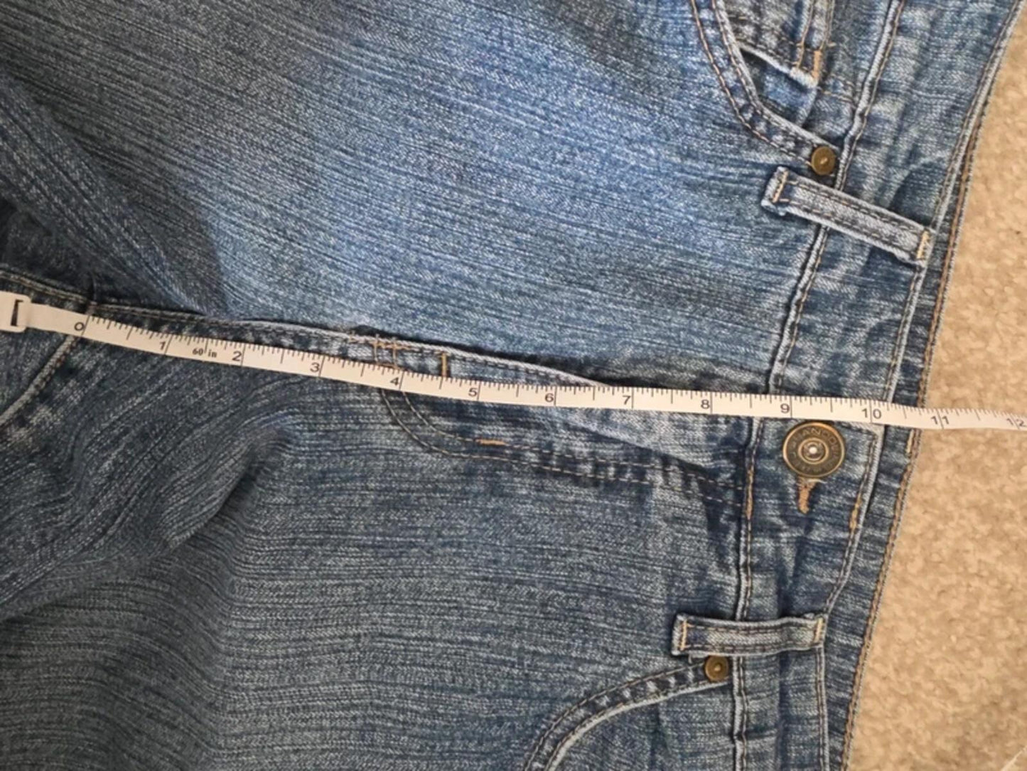 Vintage Y2K Bandolino Mid Rise Straight Leg Jeans UK Size 10 Petite