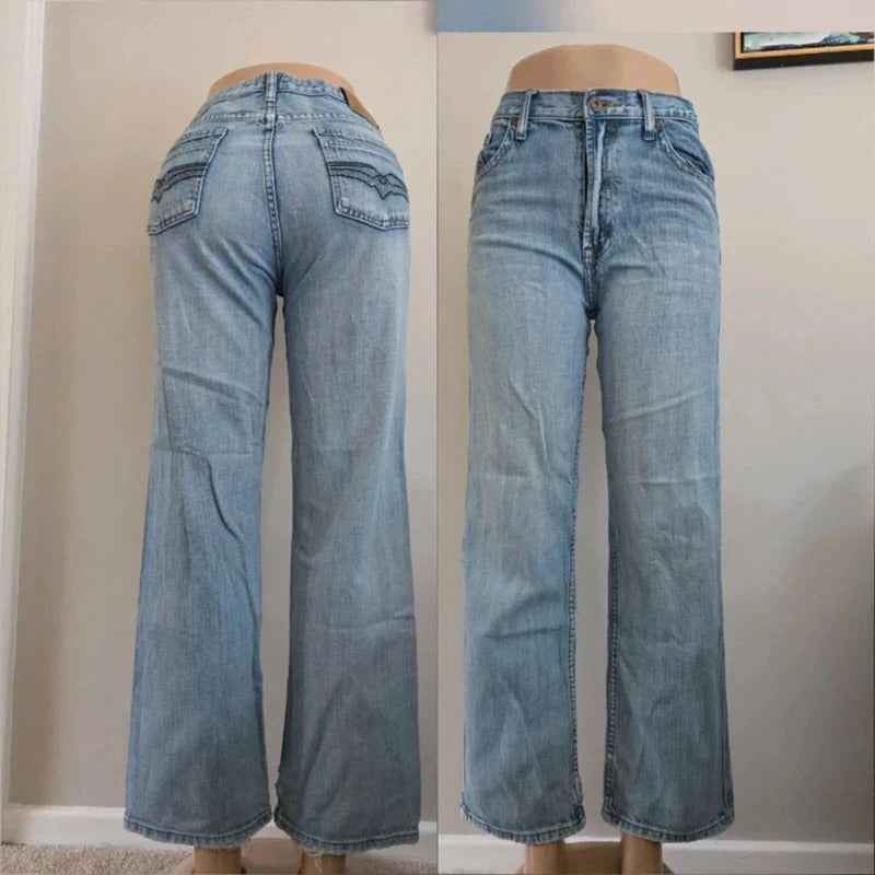 Bailey’s Pt. Vintage Y2K Mid Rise Wide Leg Bootcut Jeans UK Size 8/10 Petite