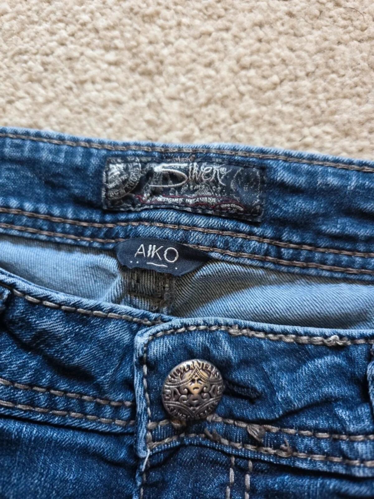 Vintage Y2K Silver Jeans Low Rise Bootcut Jeans UK Size 12 Petite