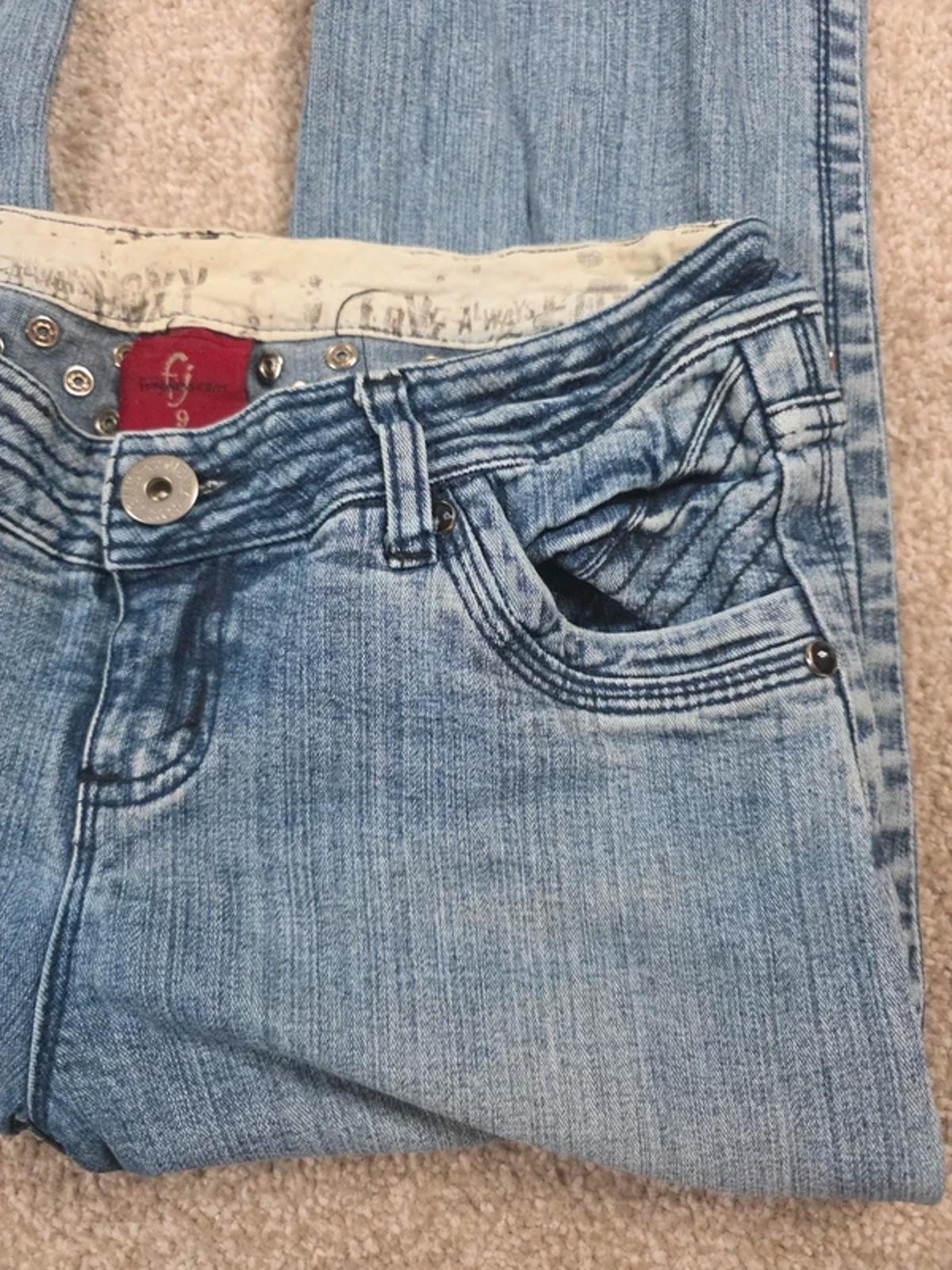 Y2K Foxy Low Rise Bootcut Jeans UK Size 10