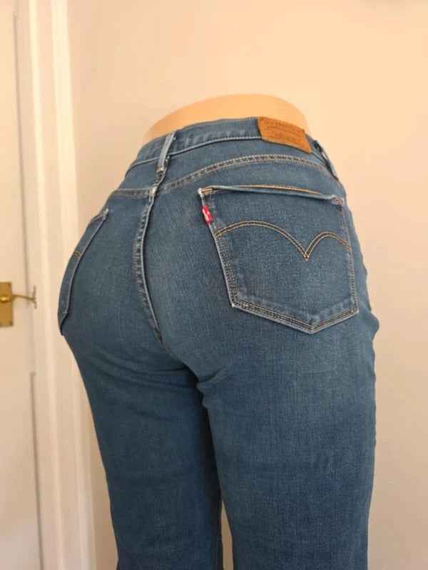 Levi's Vintage Y2K Mid Rise Slim Distressed Jeans UK Size 12