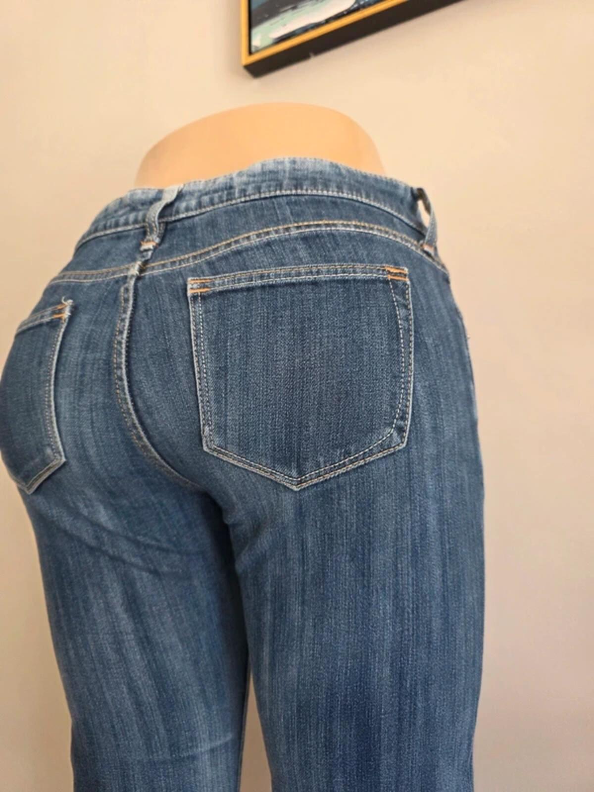 Vintage Y2K G.U. Mid Rise Cropped Jeans UK Size 8 tall