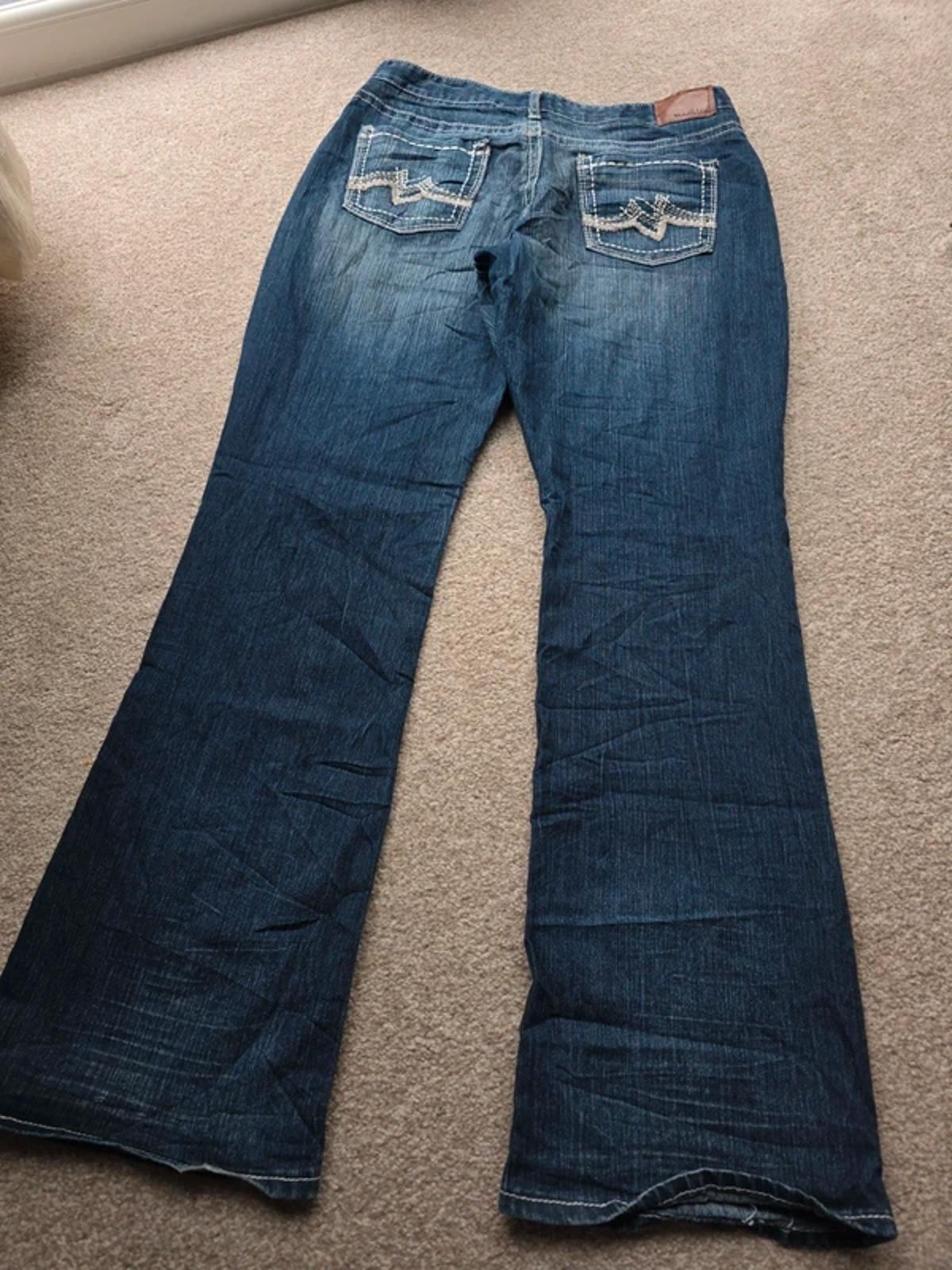 Vintage Y2K Maurices Mid Rise Bootcut Jeans UK Size 12/14 Tall