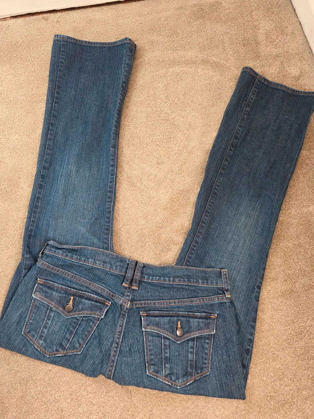 Vintage Y2K Old Navy Sweetheart Bootcut Mid Rise Jeans UK Size 12