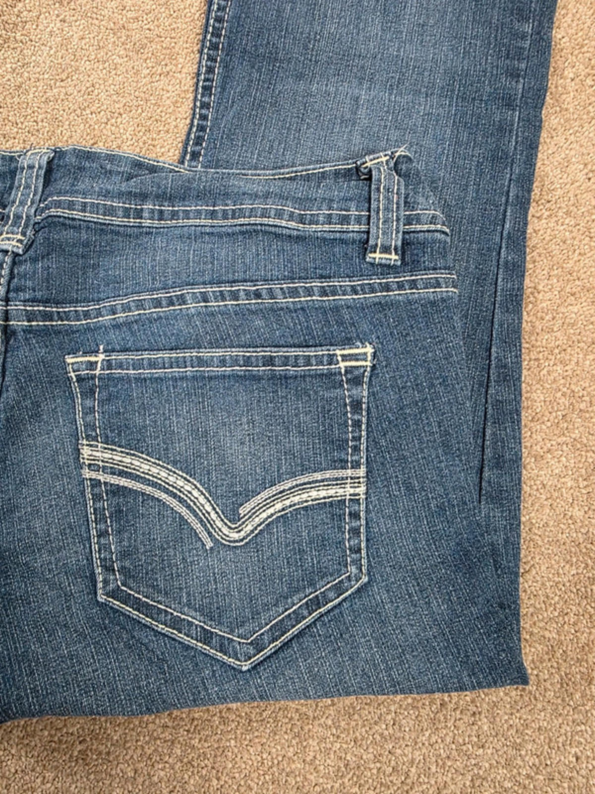 Vintage Y2K No Boundaries Low Rise Flared Jeans UK Size 12