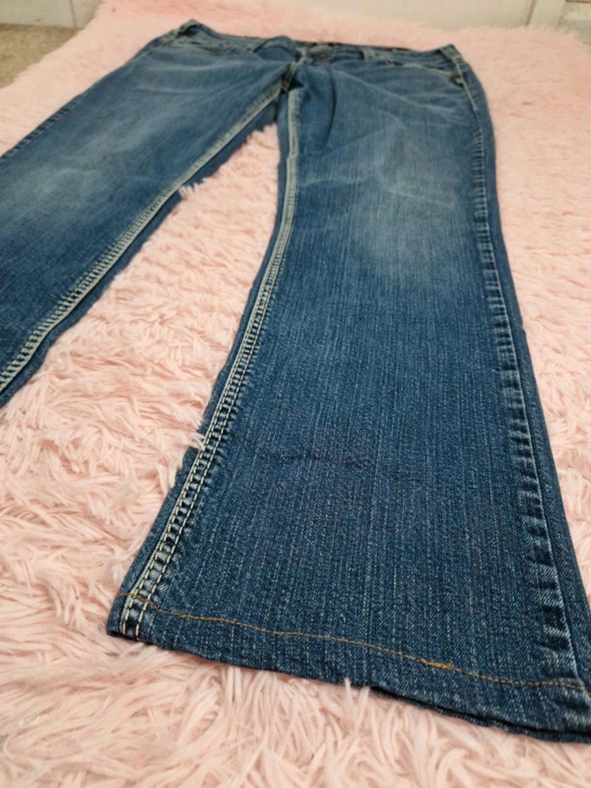 Vintage Y2K Classic Stretch Mid Rise Straight Jeans UK size 14 Petite