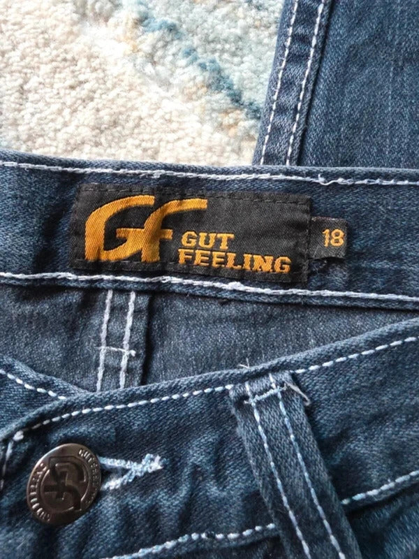 Gut Feeling Mid Rise Straight Leg Vintage Y2K Jeans UK Size 8