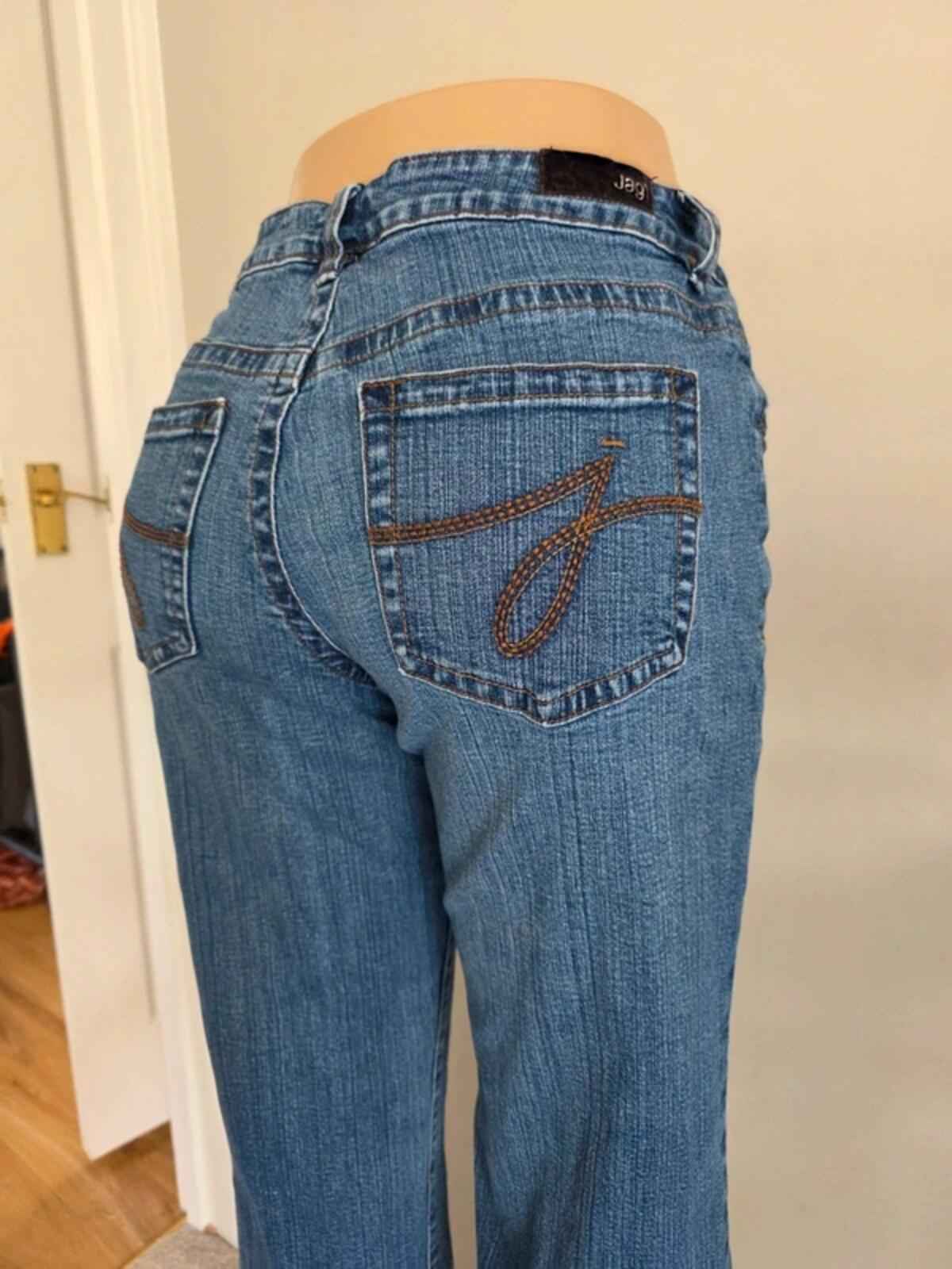 Vintage Y2K Jag Mid Rise Bootcut Jeans UK Size 10