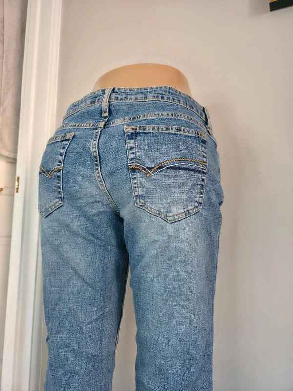 Arizona Mid Rise Flared Vintage Y2K Jeans UK Size 12/14 Petite