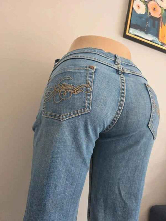 Promod Tall Relaxed Bootcut Vintage Y2K Jeans UK Size 10