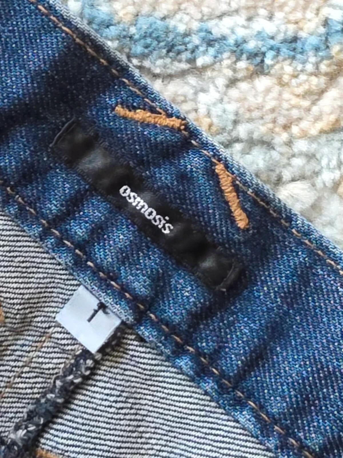 Osmosis Vintage Y2K Distressed Denim Mini Skirt UK Size 8