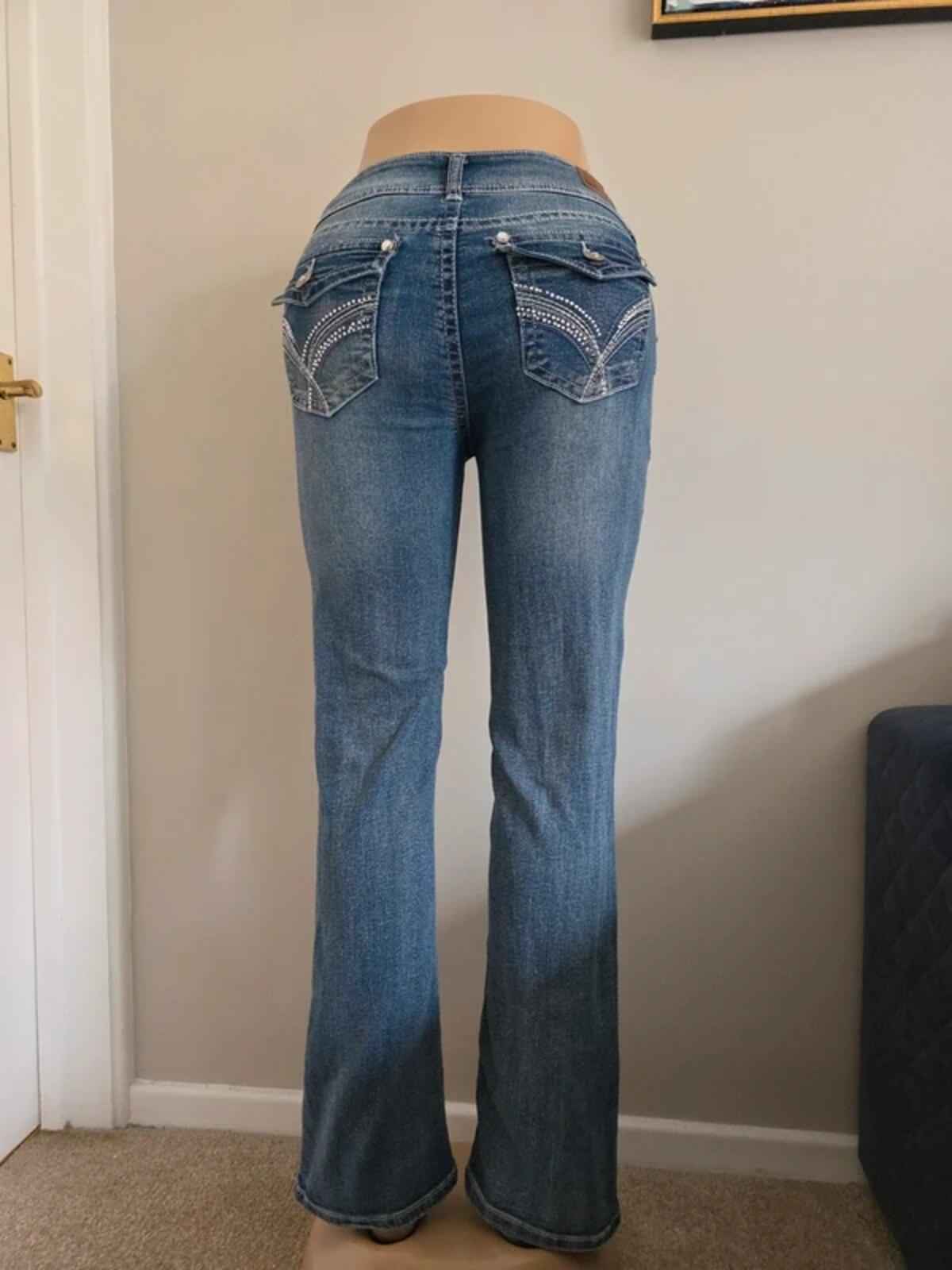 Wallflower Mid Rise Bootcut Vintage Y2K Jeans UK Size 10 Petite