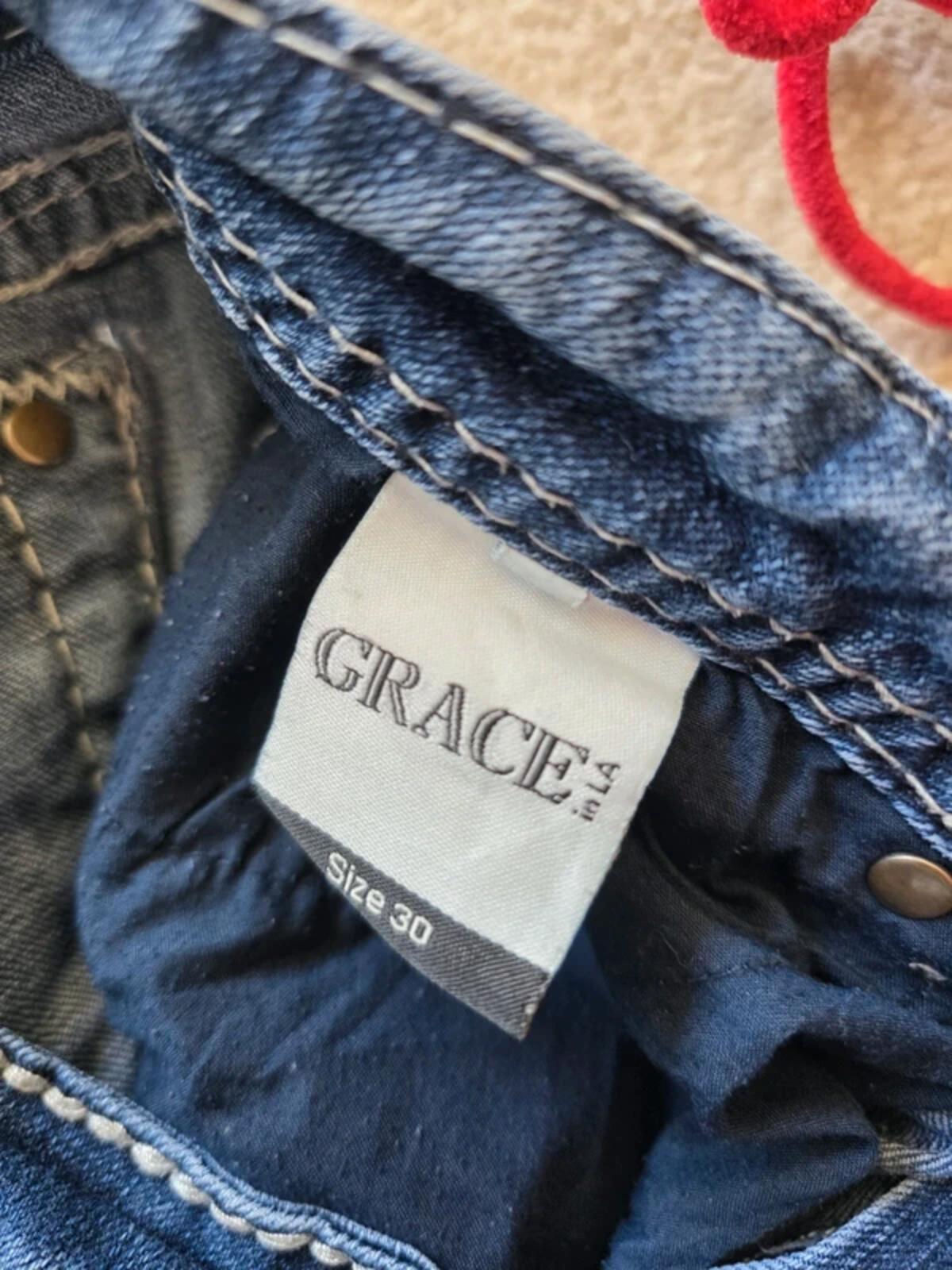Grace in LA Mid Rise Bootcut Jeans UK Size 12