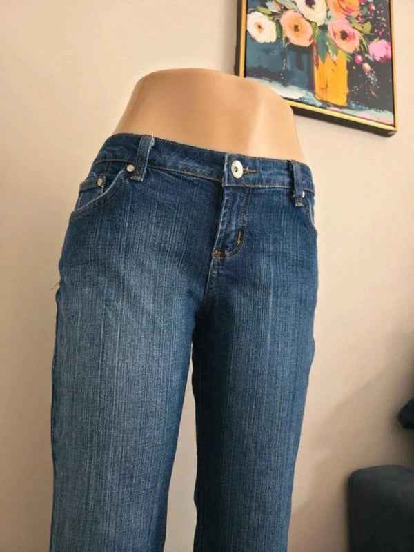 L.e.i Low Rise Relaxed Flared Vintage Y2K Jeans UK Size 12/14