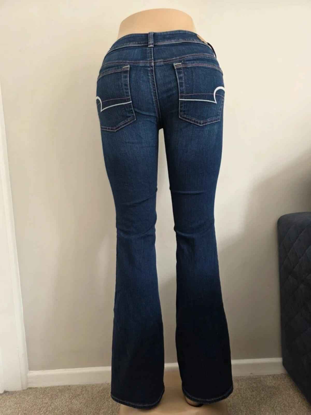 Vintage Y2K American Eagle Low Rise Bootcut Jeans UK Size 8