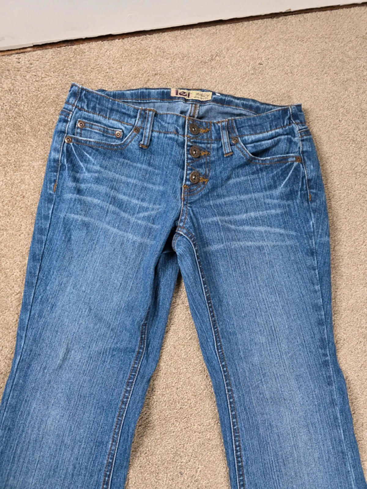 Vintage Y2K L.E.I. Ultra Low Rise Flare Jeans UK Size 8