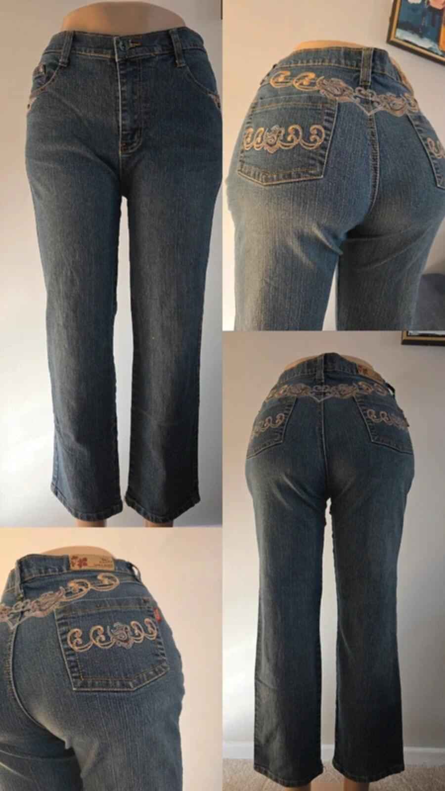Bawei High Rise Straight Vintage Y2K Jeans UK Size 14 Petite