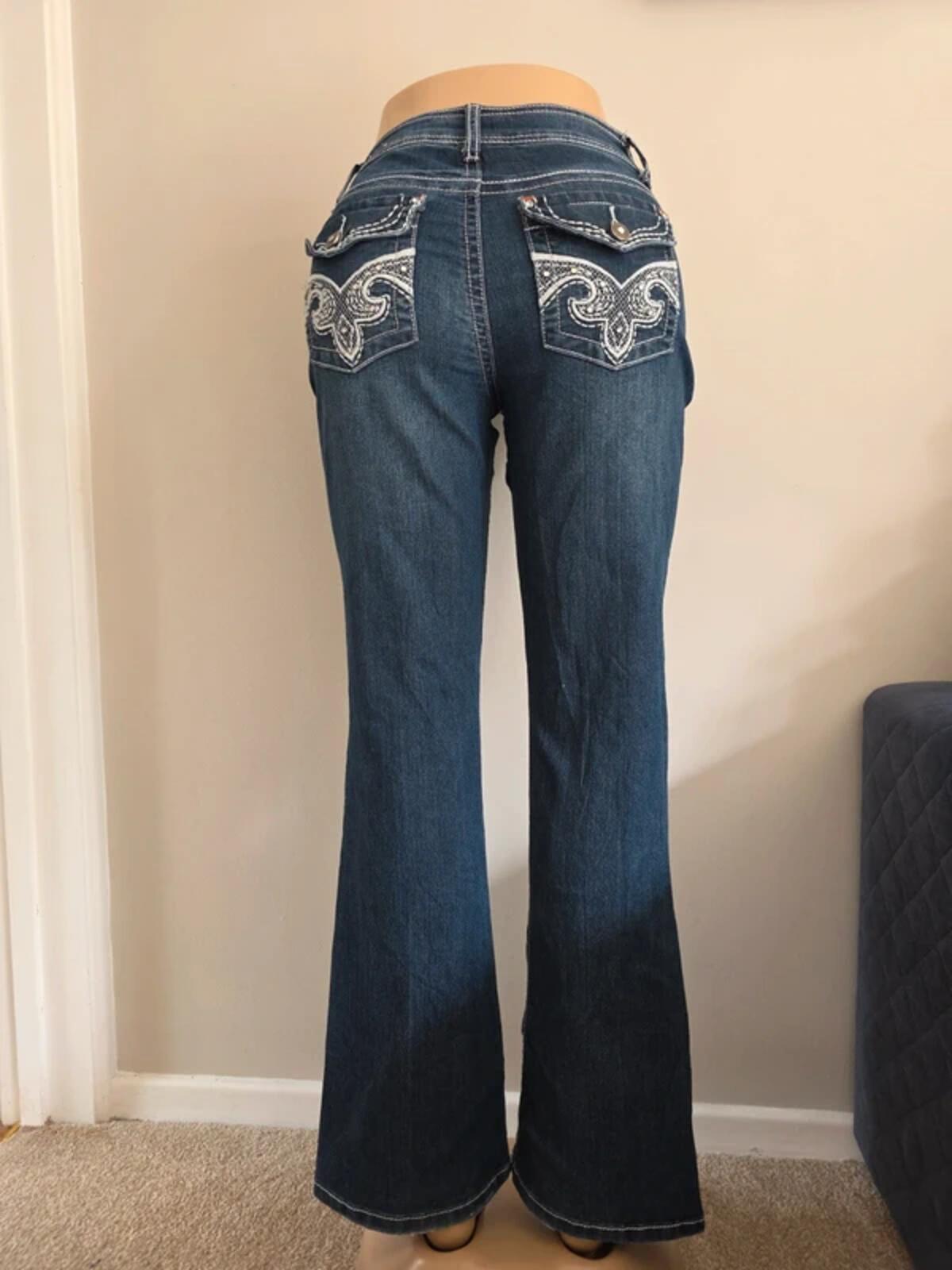 Natural Reflections Mid Rise Bootcut Vintage Y2K Jeans UK Size 12
