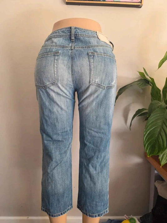 World Jeans International Mid Rise Capri Jeans UK Size 10