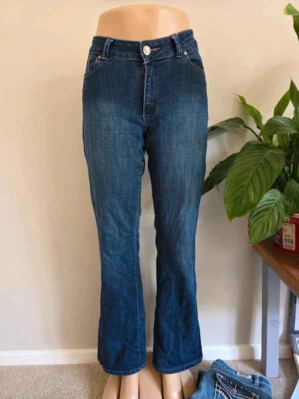 Vintage Y2K Lee Mid Rise Bootcut Jeans UK Size 12