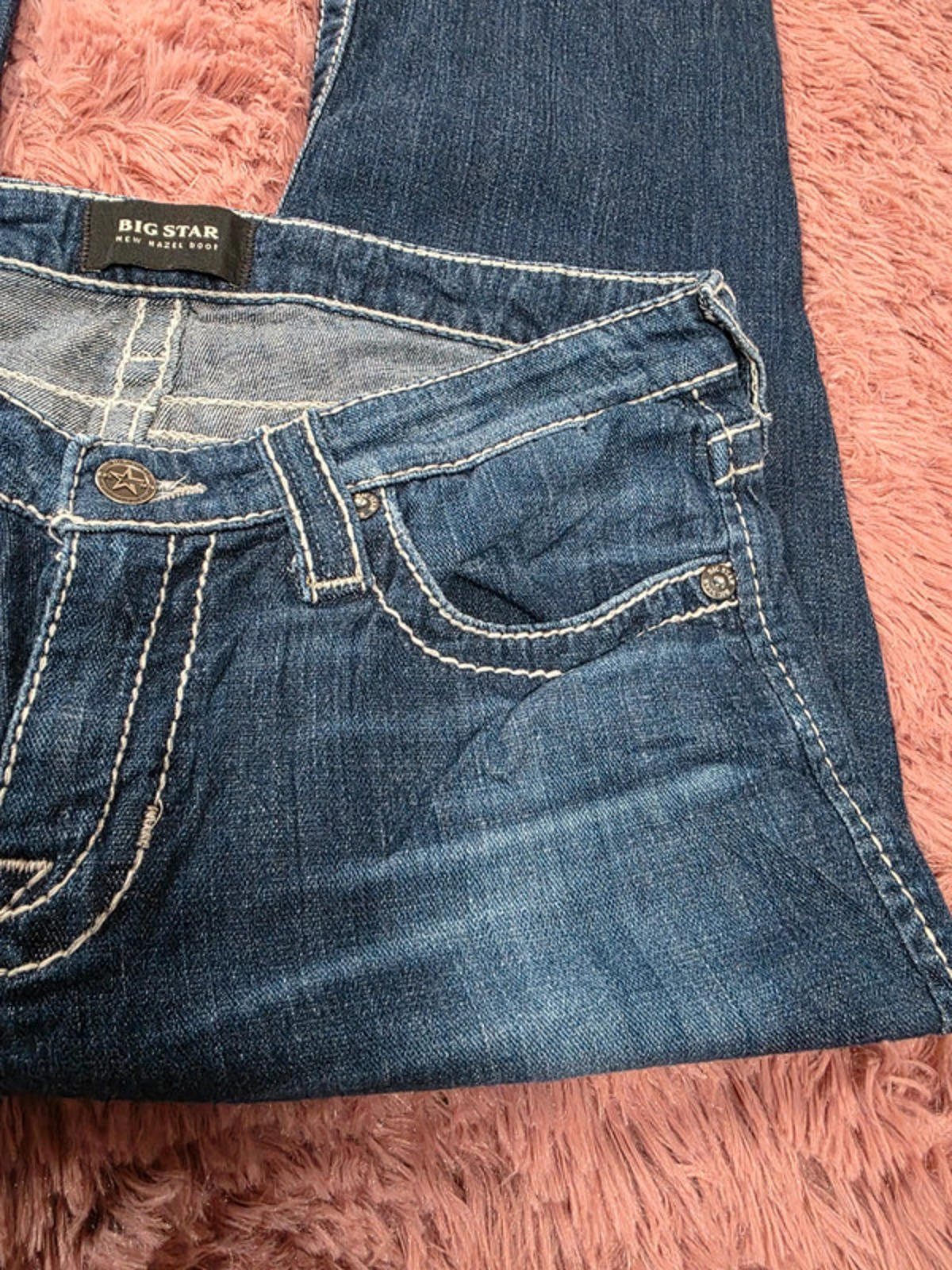 Vintage Y2K Big Star New Hazel Boot Low Rise Bootcut Jeans UK size 12 Petite