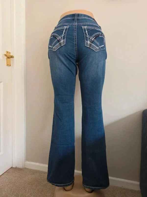 Love Indigo Mid Rise Bootcut Vintage Y2K Jeans UK Size 12
