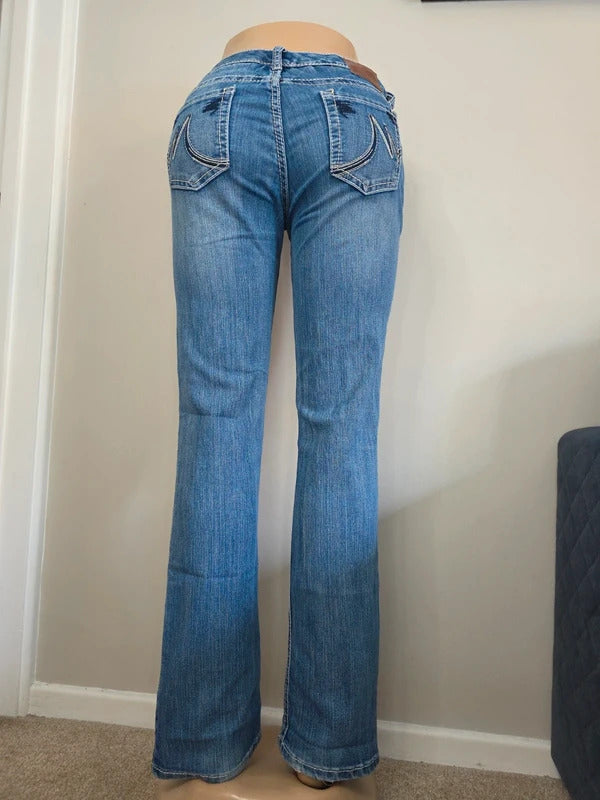 Maurices Low Rise Baby Bootcut Vintage Y2K Jeans UK Size 8