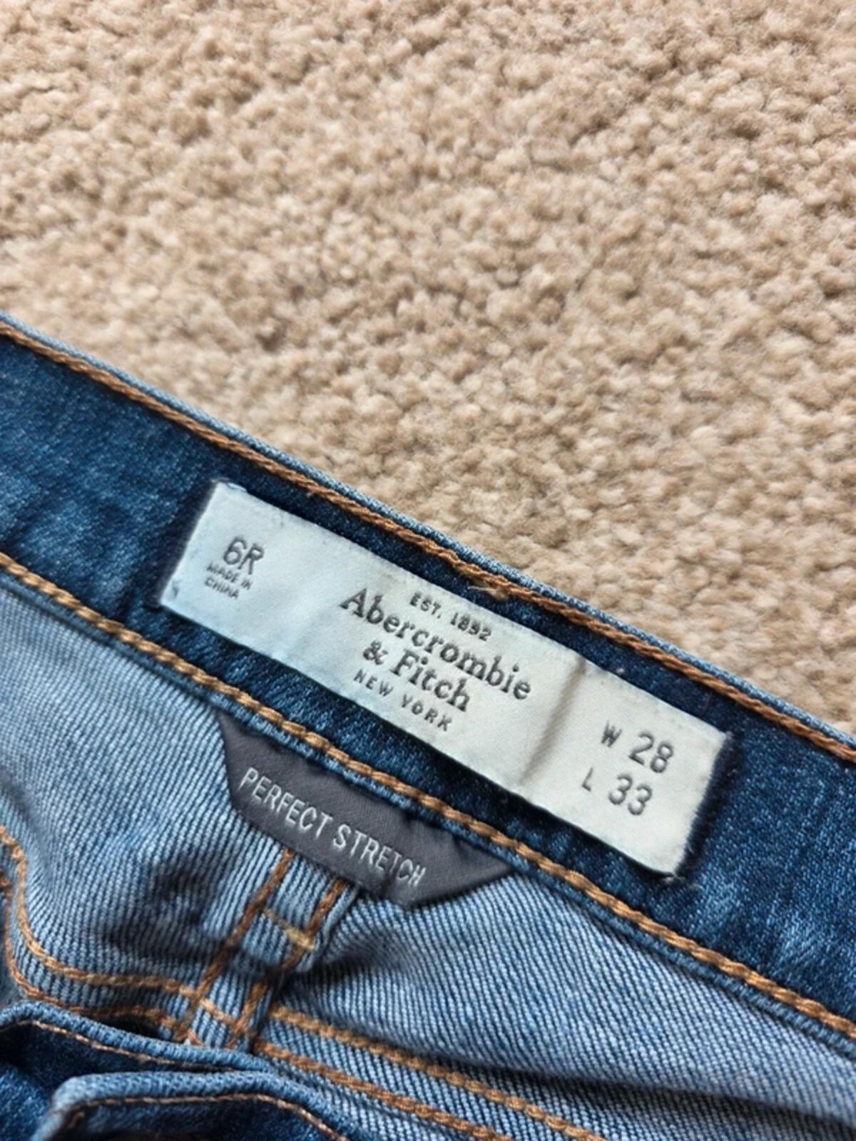 Vintage Y2K Abercrombie & Fitch ultra low rise bootcut jeans UK 8