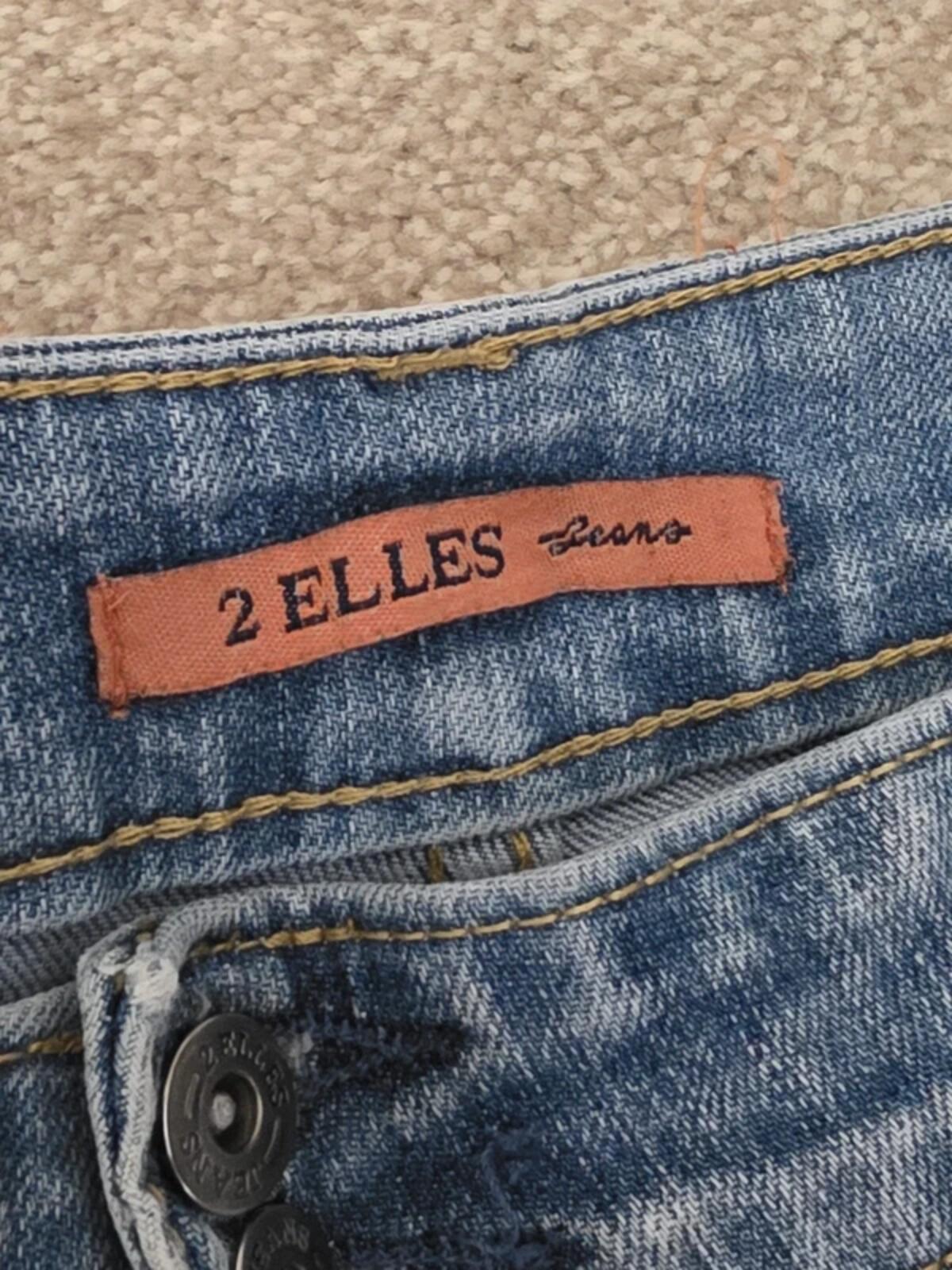 Vintage Y2K 2 Elles Low Rise Flared Jeans UK Size 12 Tall
