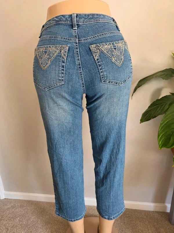 Vintage Y2K Style & Co Mid Rise Capri Jeans UK Size 10