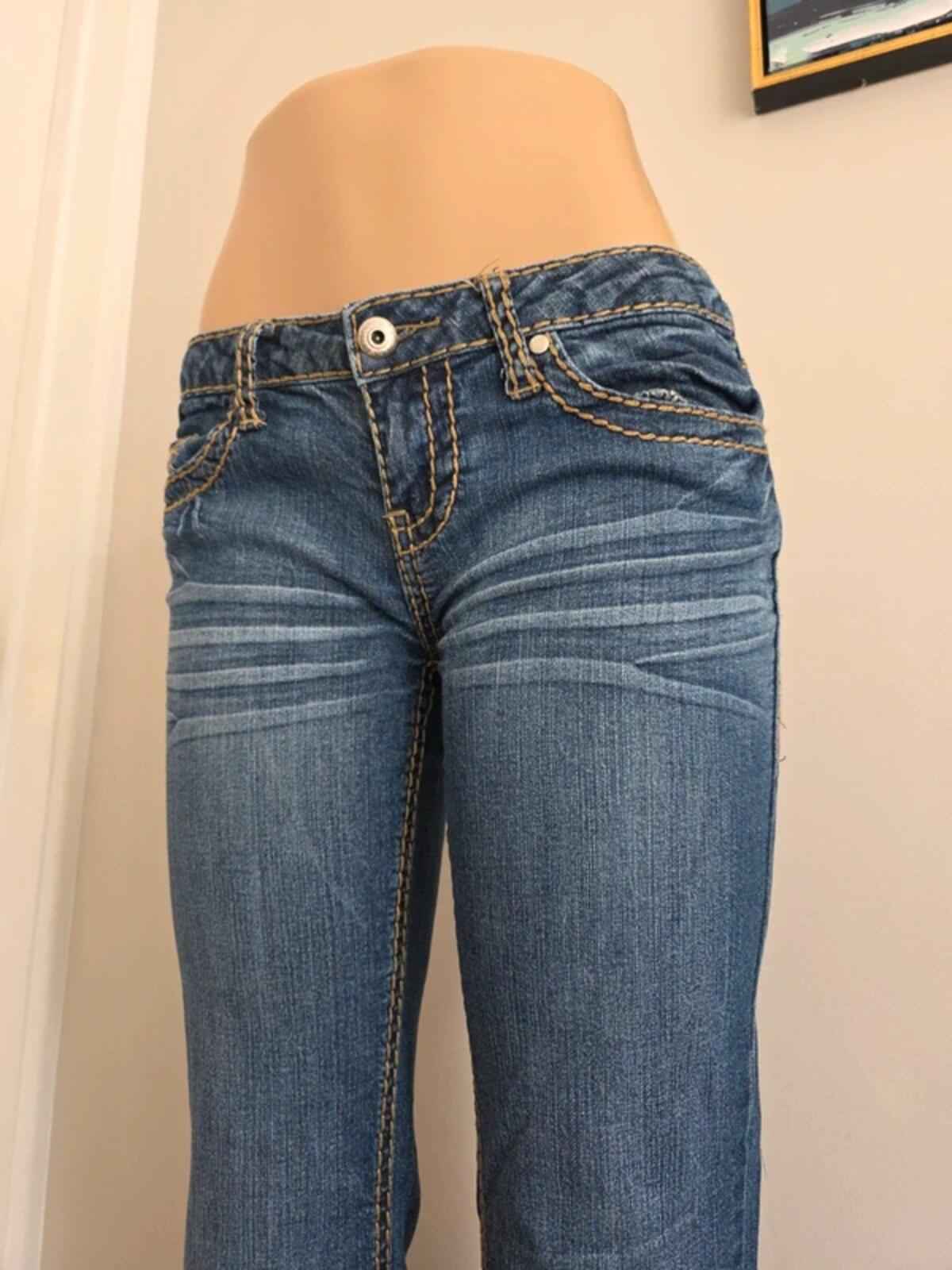 Blue Asphalt Low Rise Bootcut Vintage Y2K Jeans UK Size 8