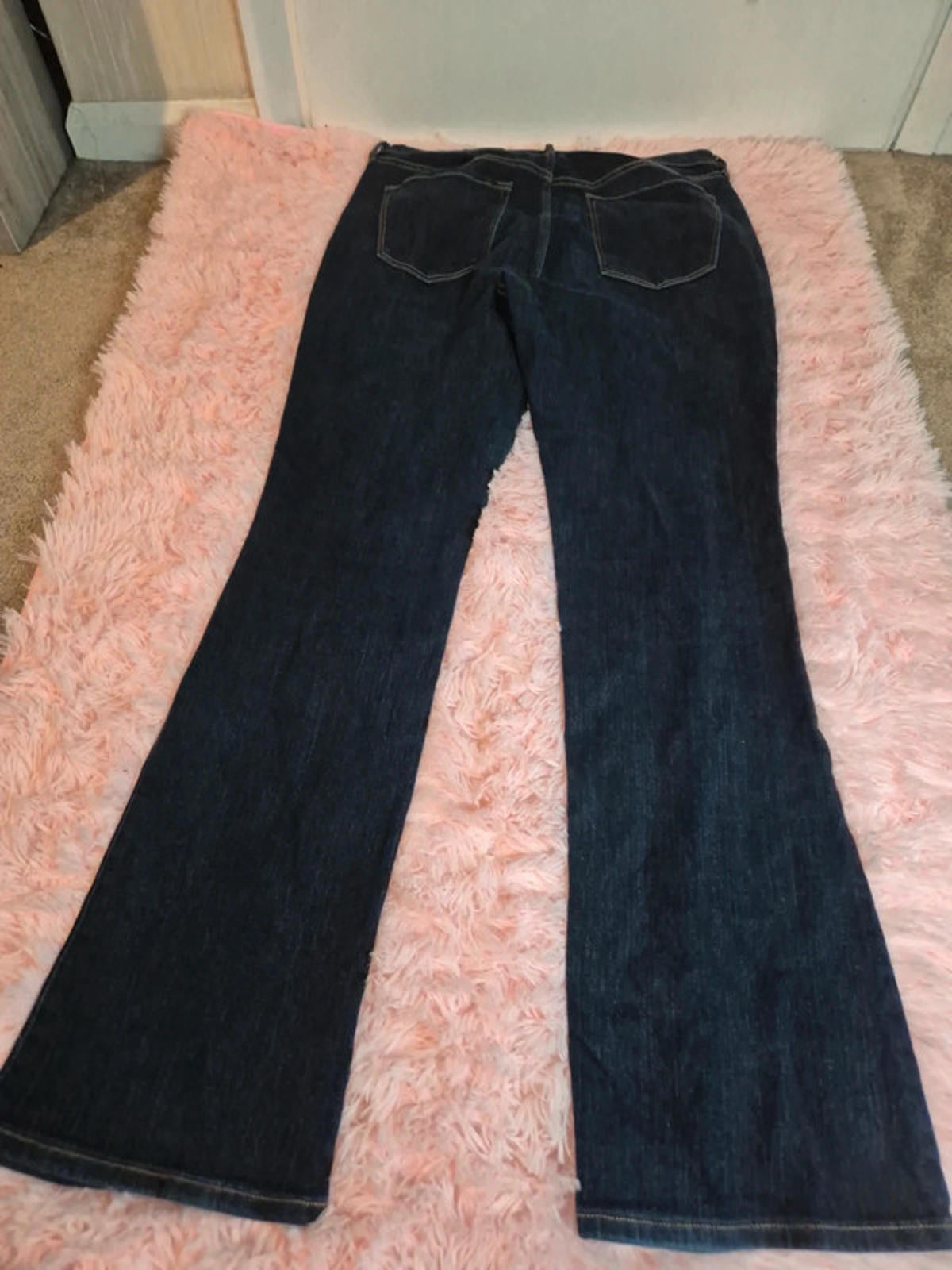 Vintage Y2K Old Navy Curvy Bootcut Jeans Mid Rise UK 14 Tall
