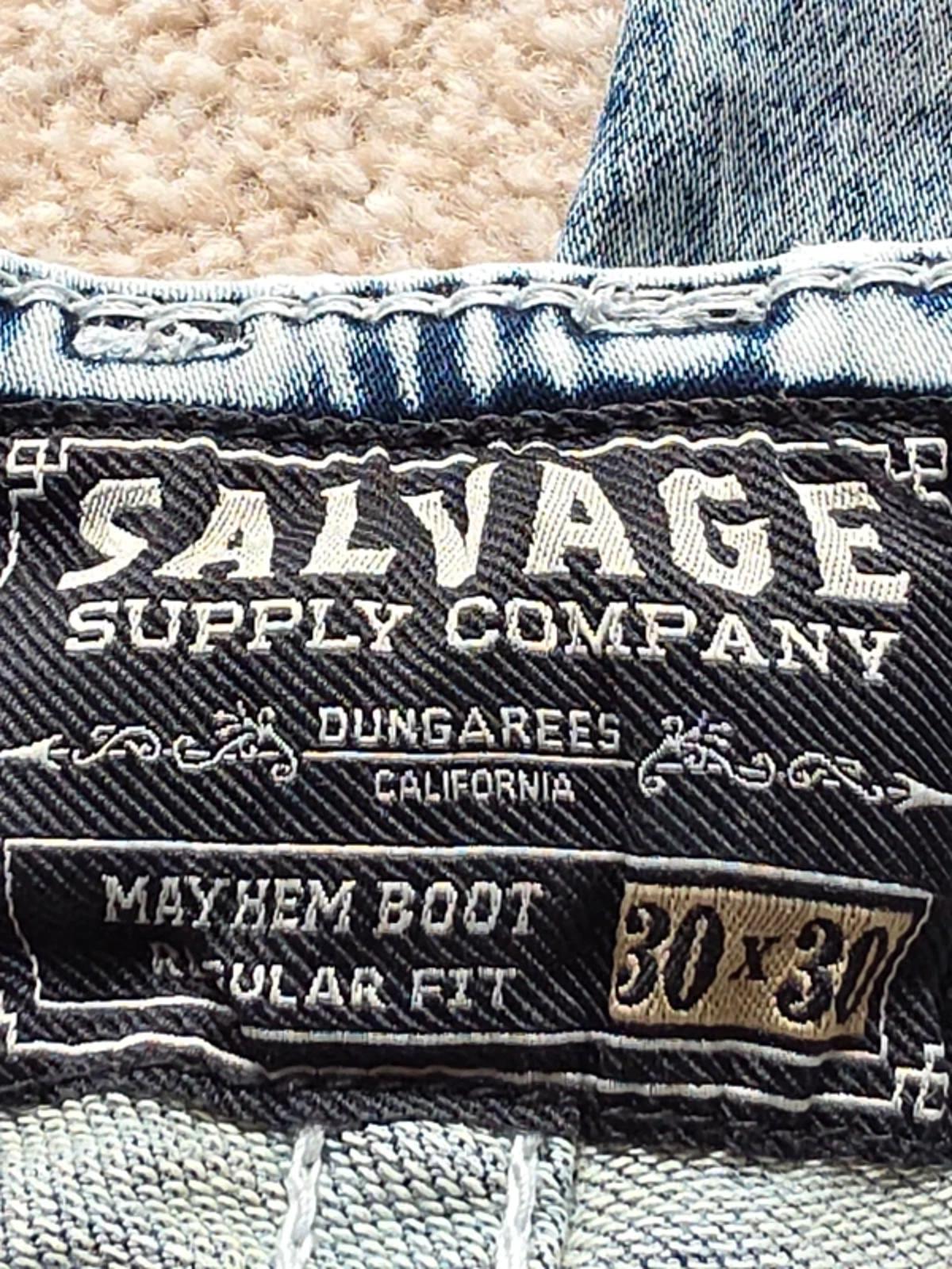 Y2K Salvage Mayhem Boot Mid Rise Bootcut Jeans UK Size 10 .