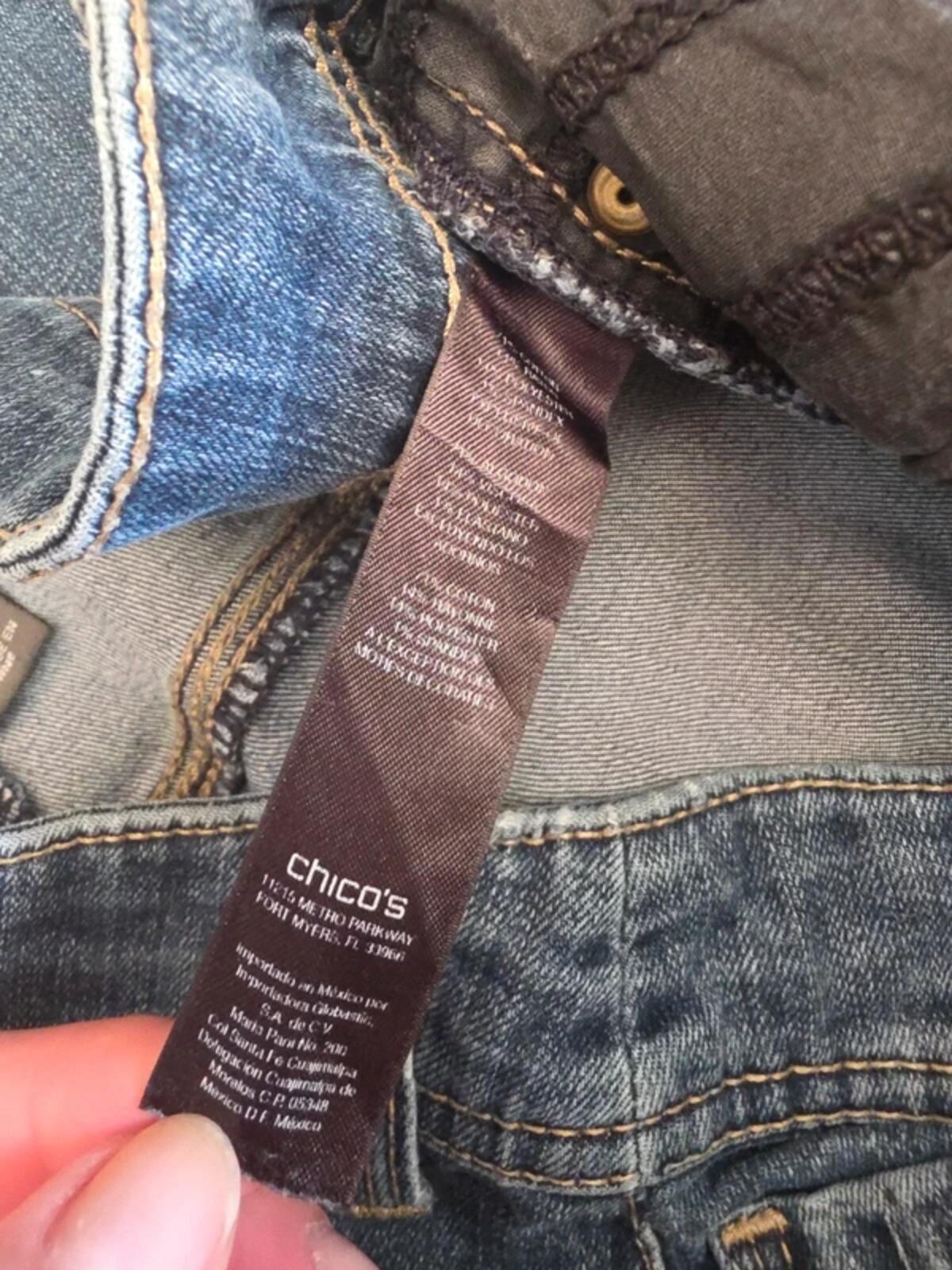 Chico's Mid Rise Skinny Jeans UK Size 14 Petite