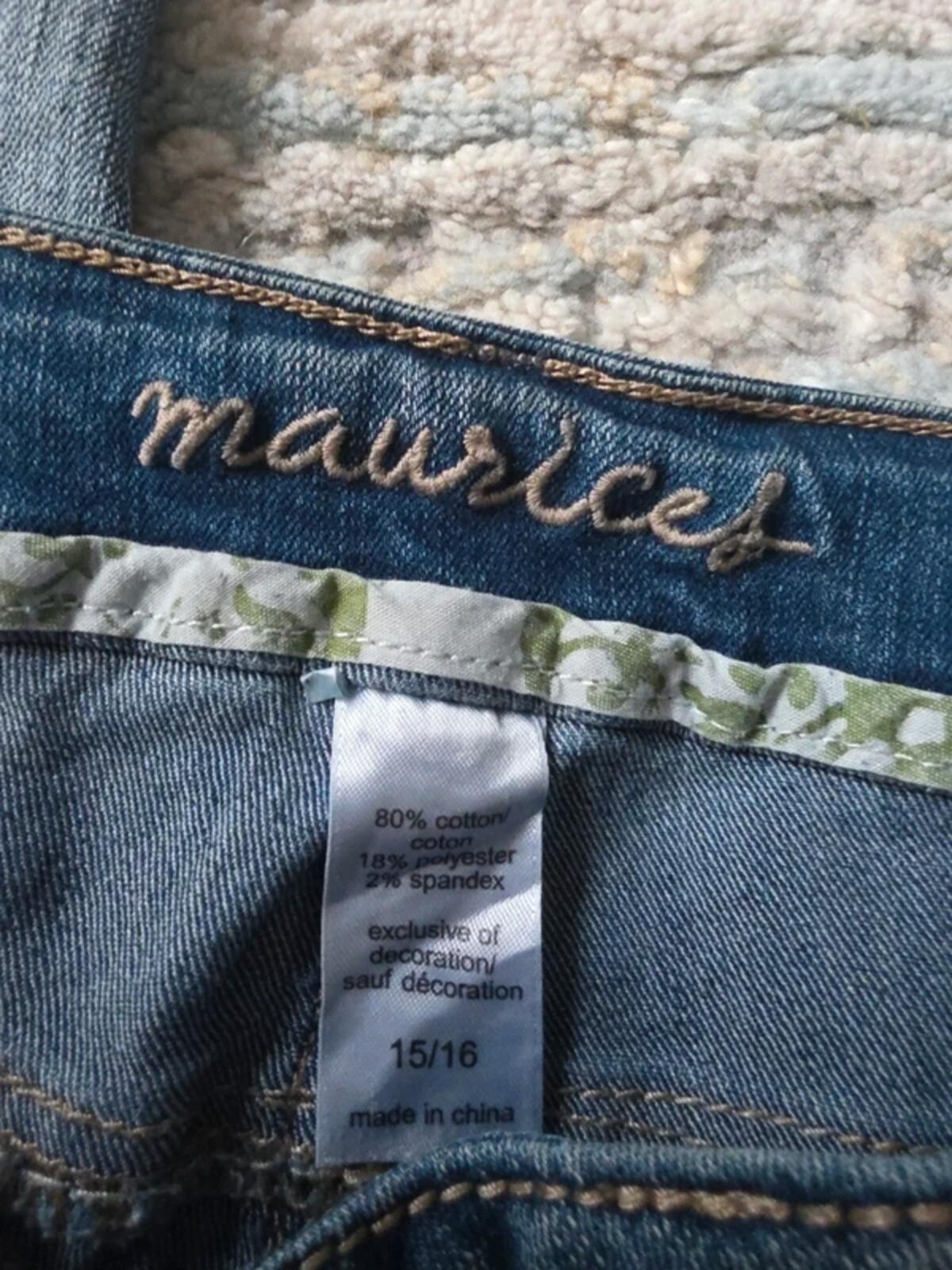 Maurices Mid Rise Capri Jeans UK Size 16/18 Vintage Y2K Plus Size