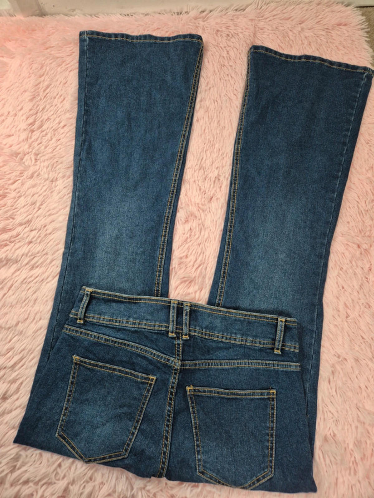 Vintage Y2K No Boundaries Mid Rise Flared Jeans UK 10