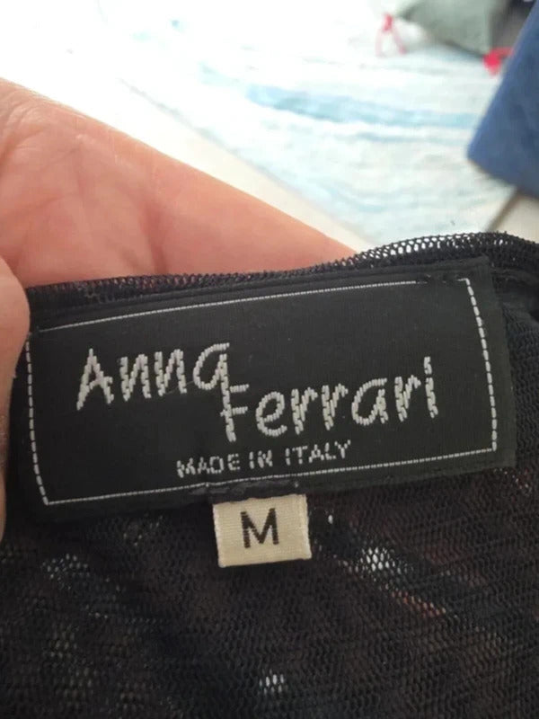 Anna Ferrari Sheer Floral Mesh Long Sleeve Top UK Size 10