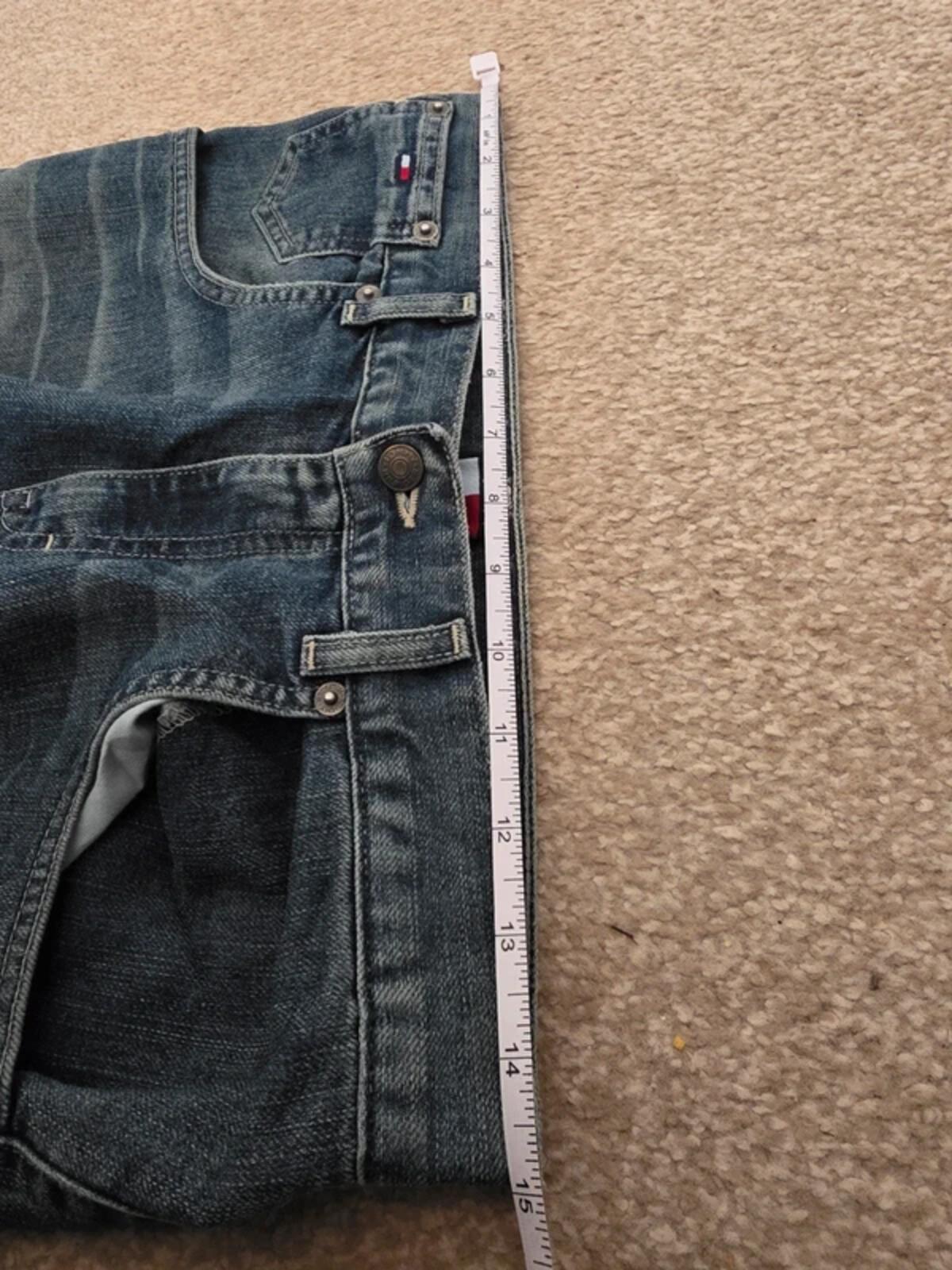 Vintage Y2K Tommy Hilfiger High Rise Wide Leg Jeans UK Size 10 Petite