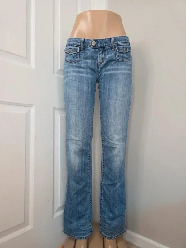 Gap Ultra Low Rise Blingy Bootcut Vintage Y2K Jeans UK Size 8 Tall