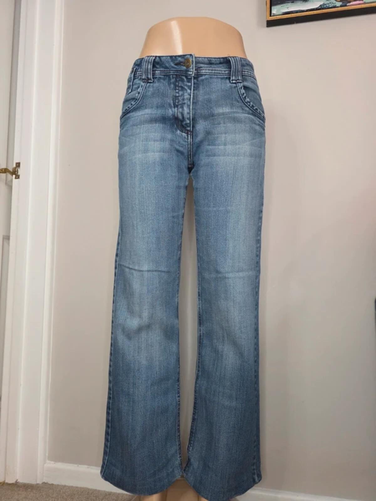 Cecil Mid Rise Relaxed Bootcut Jeans UK Size 8/10 Petite