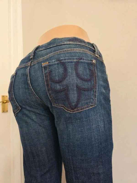 DPD Low Rise Bootcut Vintage Y2K Jeans UK Size 10 Tall