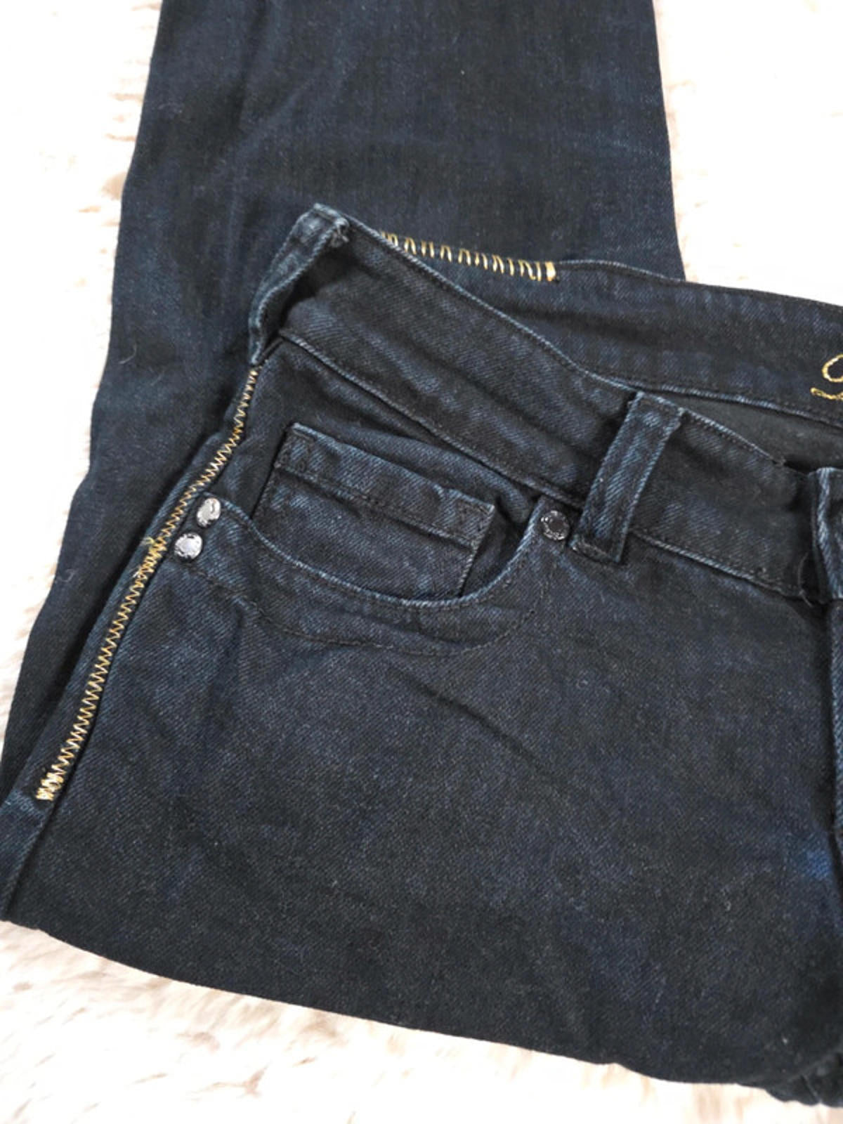 Vintage Y2K Denim Low Rise Straight Jeans UK Size 12 Tall