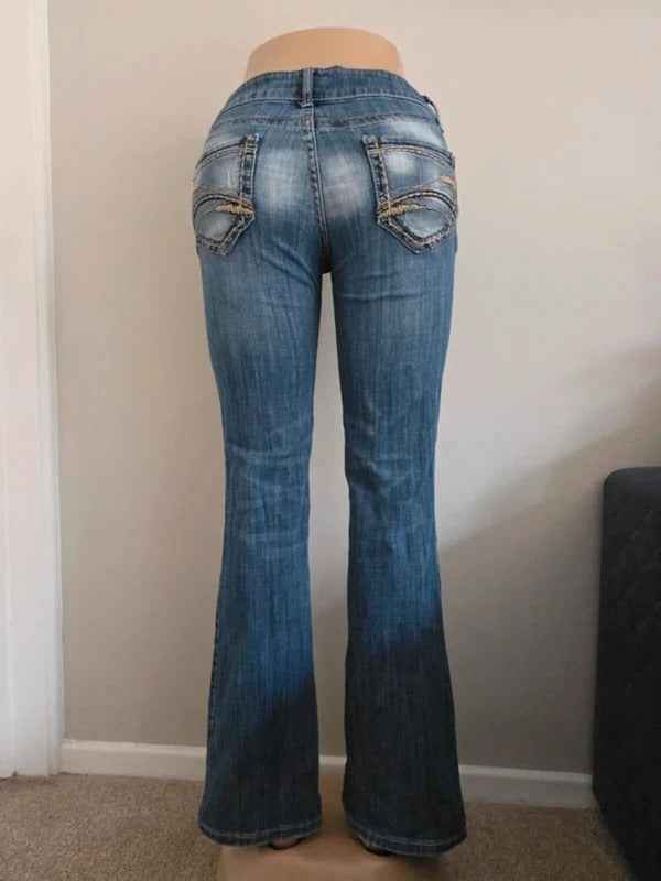 Decree Low Rise Bootcut Vintage Y2K Jeans UK Size 8/10