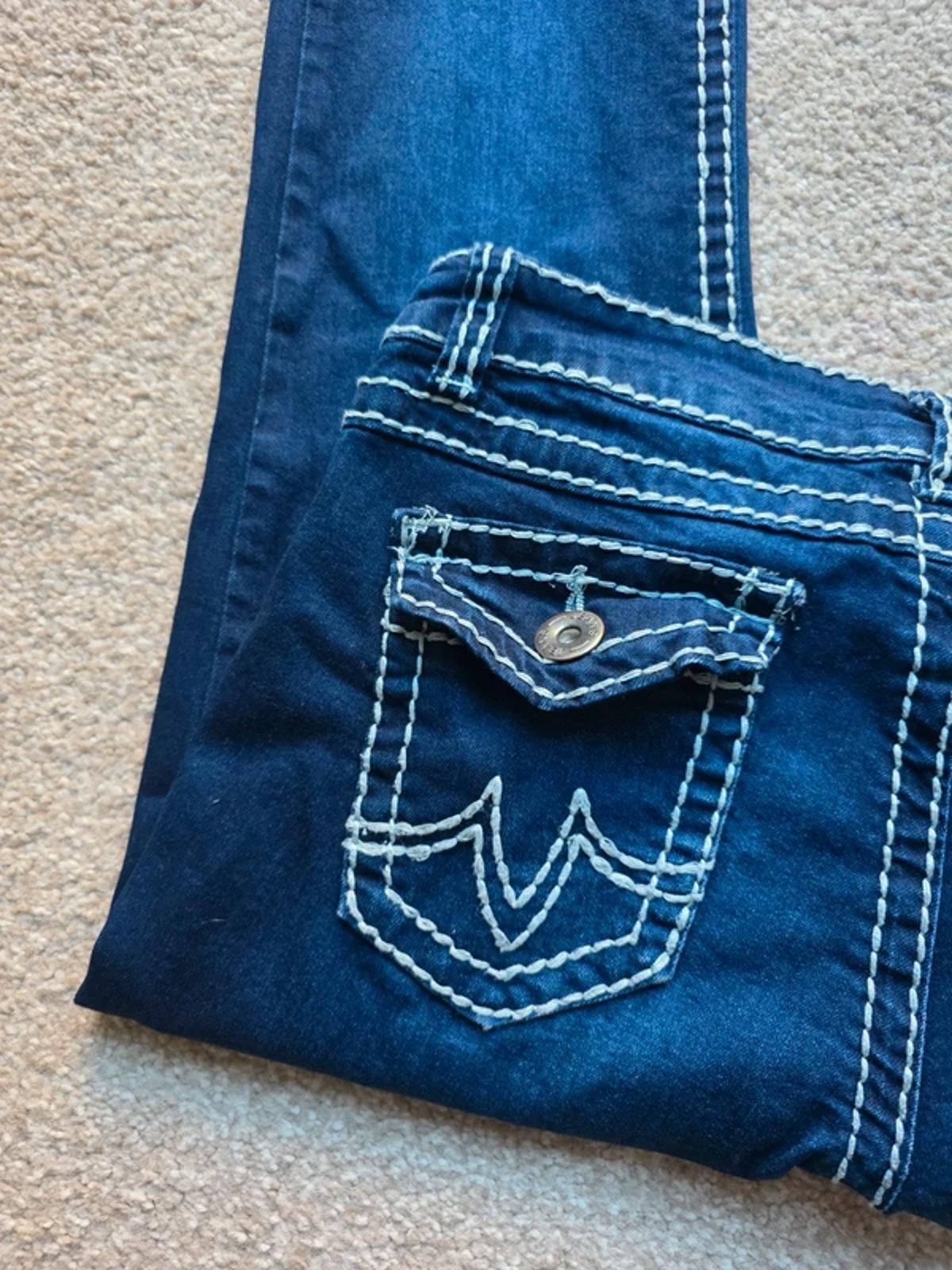 Y2K Fashion Denim Low Rise Slim Jeggings UK Size 12