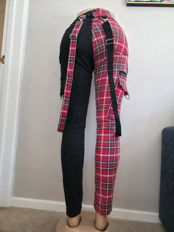 HT Denim Stinger Mid Rise Skinny Cargo Jeans UK Size 10/12