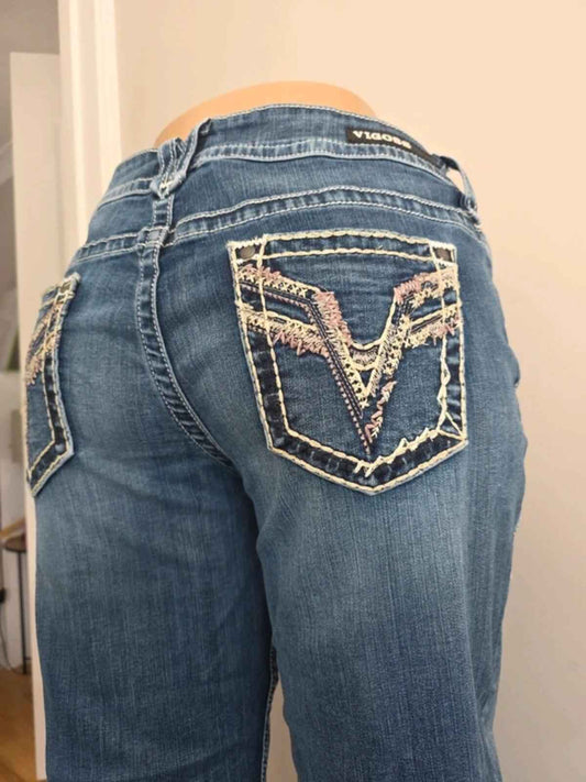 Vigoss Mid Rise Capri Vintage Y2K Jeans UK Size 18
