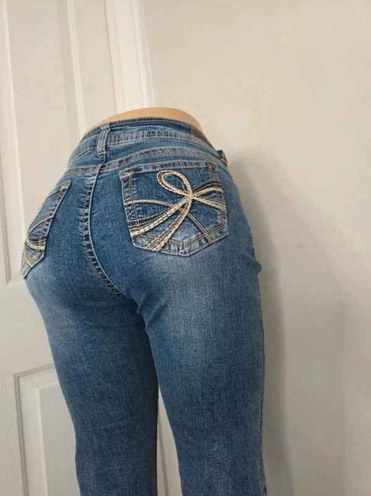 Wallflower Mid Rise Bootcut Vintage Y2K Jeans UK Size 12 Tall