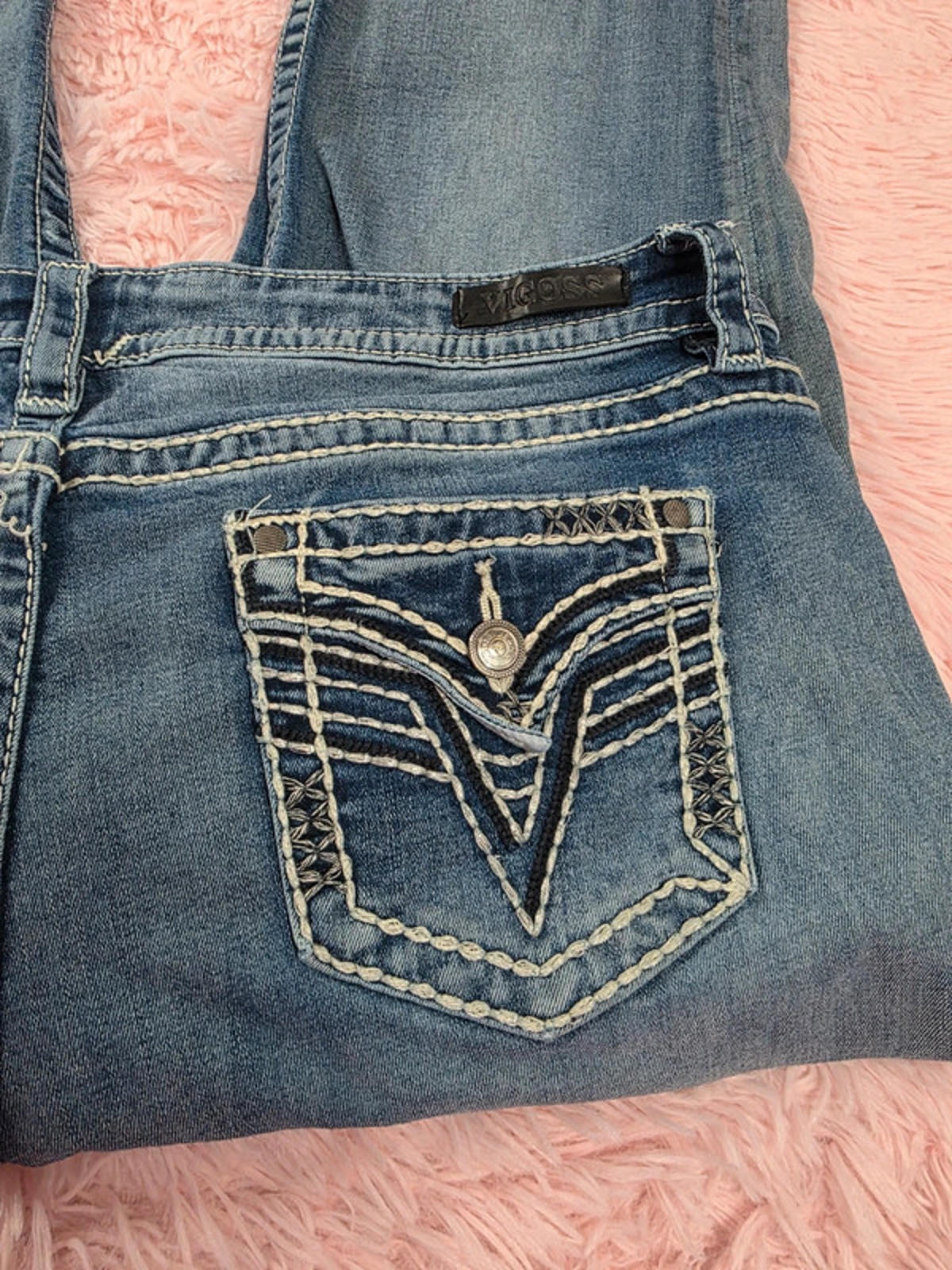 Vintage Y2K Vigoss Mid Rise Slim Boot Jeans UK Size 18 Tall