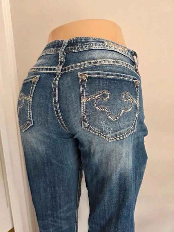 Vintage Y2K Rerock Low Rise Skinny Jeans UK Size 14